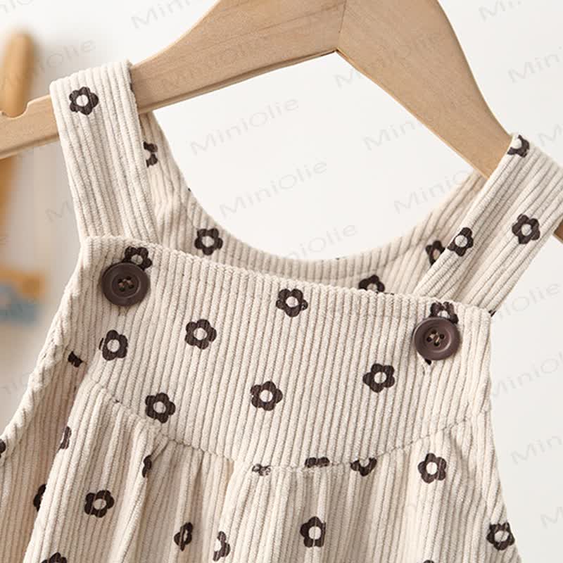 Baby Floral Corduroy Overalls - image 5