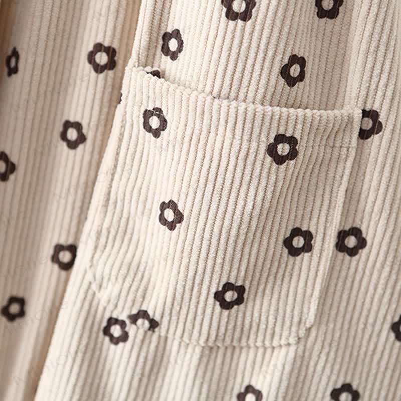 Baby Floral Corduroy Overalls - image 8