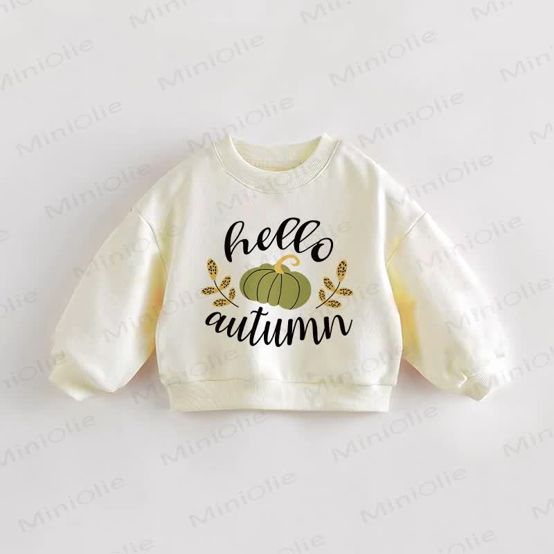 HELLO AUTUMN Baby Toddler Cream Sweatshirt - Cream - 3-5T - image 1