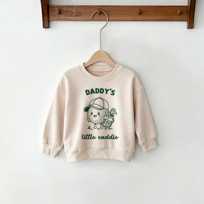 BEST DAD BY PAR/DADDY'S LITTLE CADDIE Daddy and Me Sweatshirt - Beige - Baby Sweatshirt: 2-3T - image 2