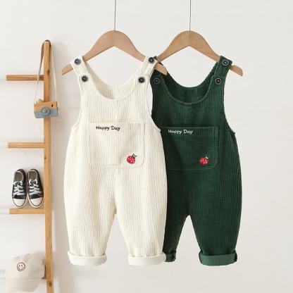 HAPPY DAY Toddler Baby Corduroy Pocket Overalls - image 1