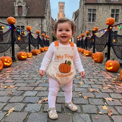 MY FIRST HALLOWEEN Baby Pumpkin Corduroy Bodysuit - image 8