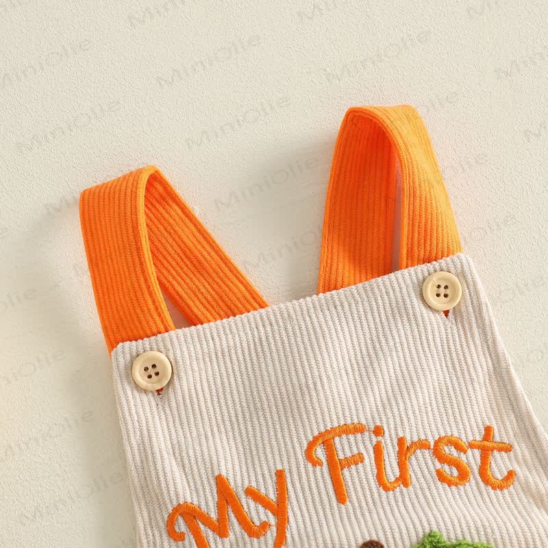 MY FIRST HALLOWEEN Baby Pumpkin Corduroy Bodysuit - image 4