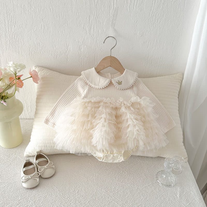 Baby Rib Peter Pan Tulle Skitred Bodysuit - image 3
