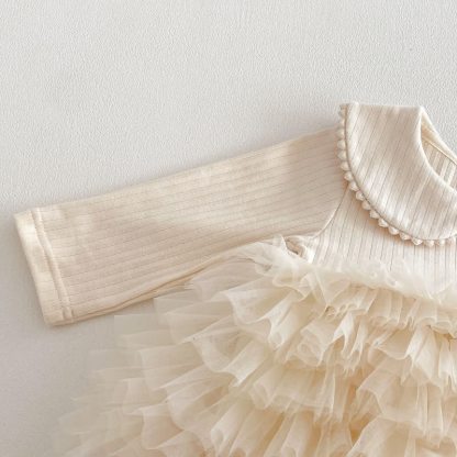 Baby Rib Peter Pan Tulle Skitred Bodysuit - image 10