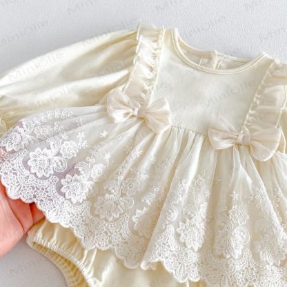 Baby Vintage Lace Trim Bodysuit  - image 8