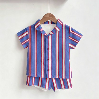 Toddler Boys Striped Shirt and Shorts 2-piece Set - image 2