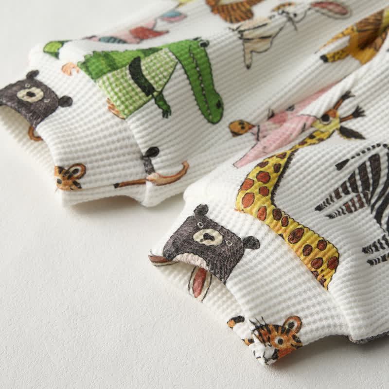 Baby Animal Print Waffle 2-piece Set - image 4