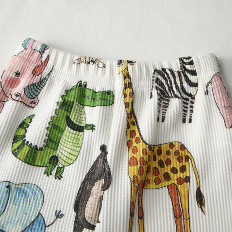 Baby Animal Print Waffle 2-piece Set - image 7
