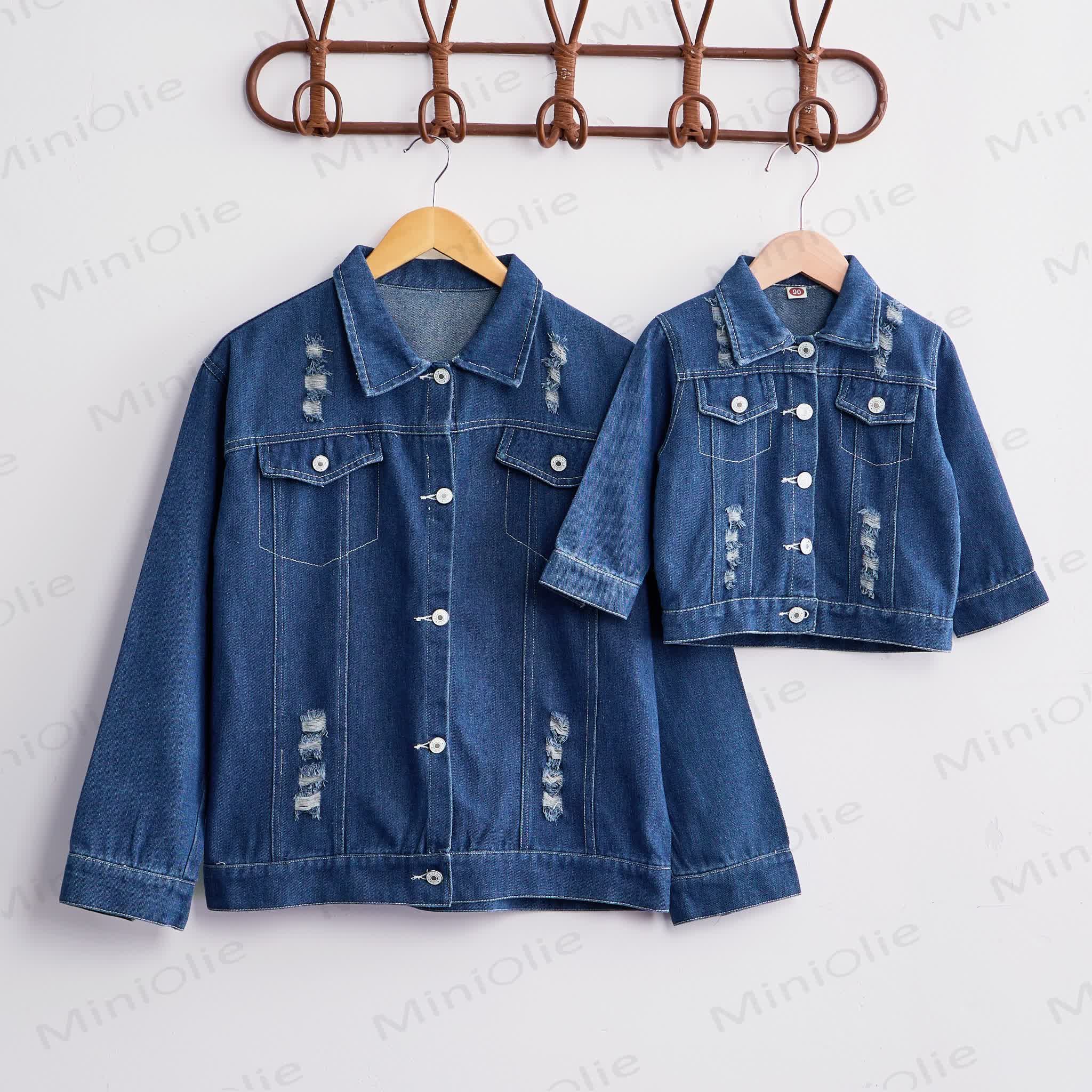 YOU'RE A DANG GOOD MOM, DON'T FORGET IT/DON'T BE CRABBY Family Denim Jacket - image 2