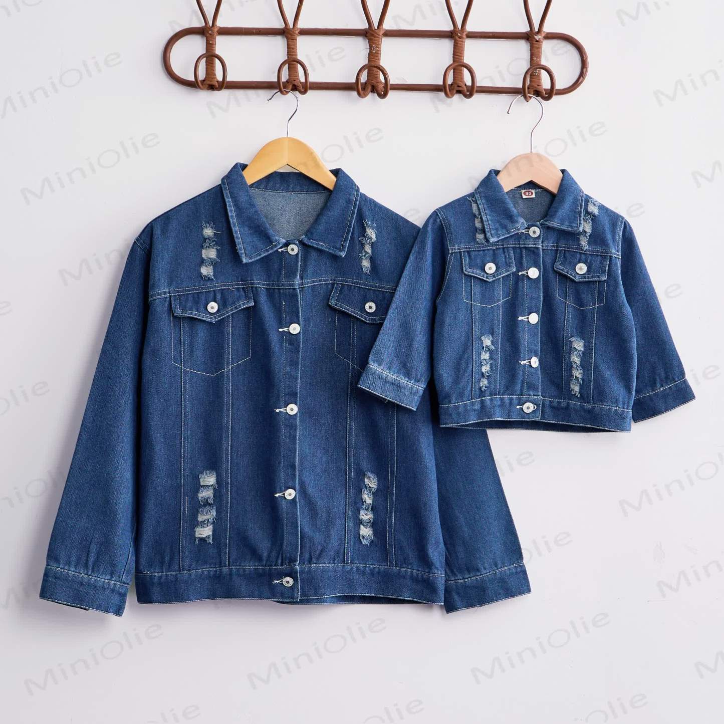YOU'RE A DANG GOOD MOM, DON'T FORGET IT/DON'T BE CRABBY Family Denim Jacket - image 2