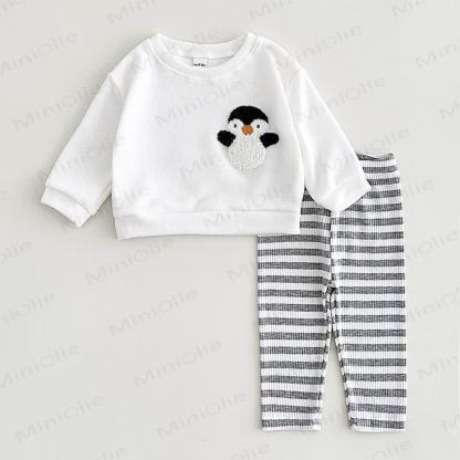 Baby Plush Animal Sweatshirt and Legging 2-piece Set - Gray - 2-3Y - image 2