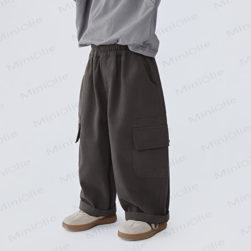 Toddler Gray Relaxed Cargo Pants - image 3