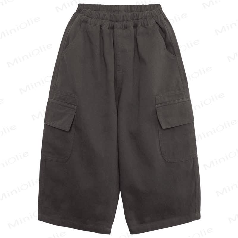 Toddler Gray Relaxed Cargo Pants - Gray - 8-9T - image 2