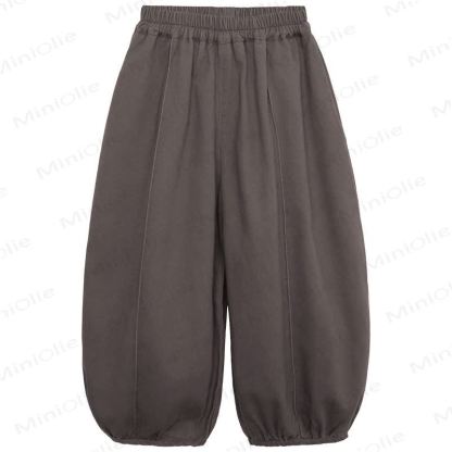 Toddler Solid Color Relaxed Lantern Pants - Brown - 8-9T - image 2