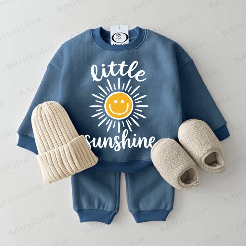 LITTLE SUNSHINE Baby Sweatshirt 2-piece Blue Set - Blue - 2-3T - image 1