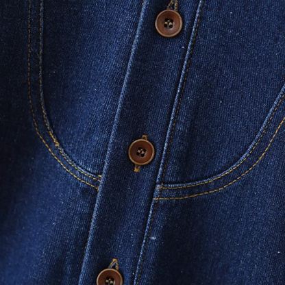 Toddler Baby Navy Button Front Denim Overalls - image 6