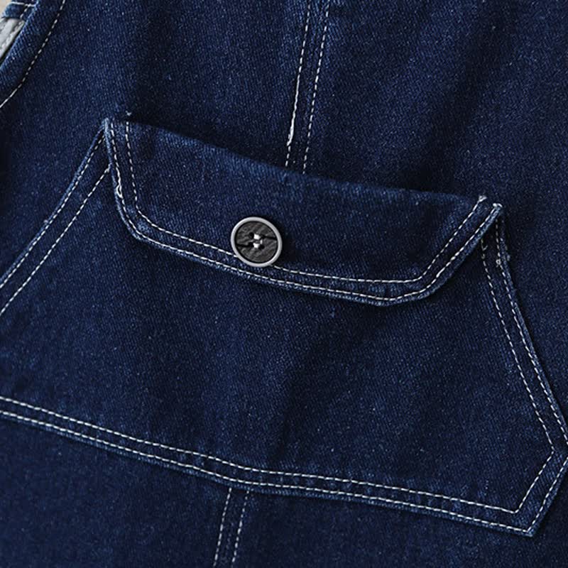 Baby Toddler Vintage Indigo Denim Pocket Overalls - image 6