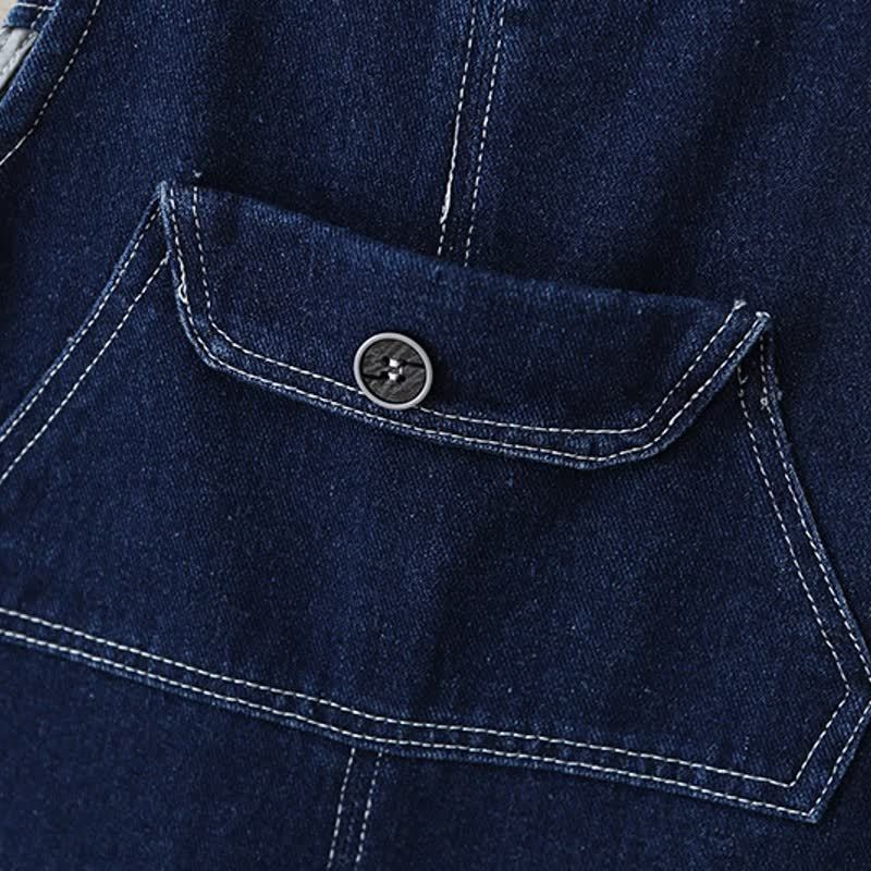 Baby Toddler Vintage Indigo Denim Pocket Overalls - image 6