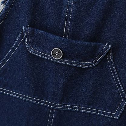 Baby Toddler Vintage Indigo Denim Pocket Overalls - image 6