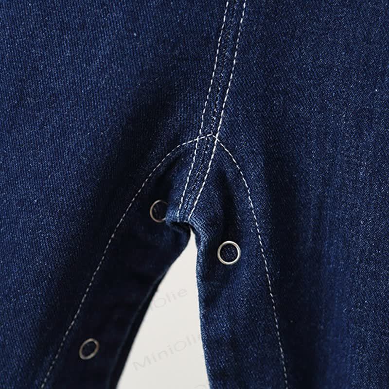 Baby Toddler Vintage Indigo Denim Pocket Overalls - image 7