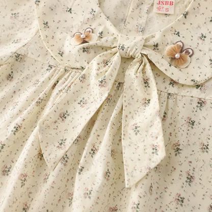 Toddler Girl Long Sleeve Floral Blouse and Denim Pants 2-piece Set - image 5