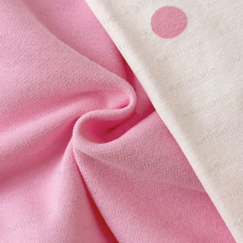 Baby Pink Bow Sweatshirt and Polka Dot Leggings Set - image 6