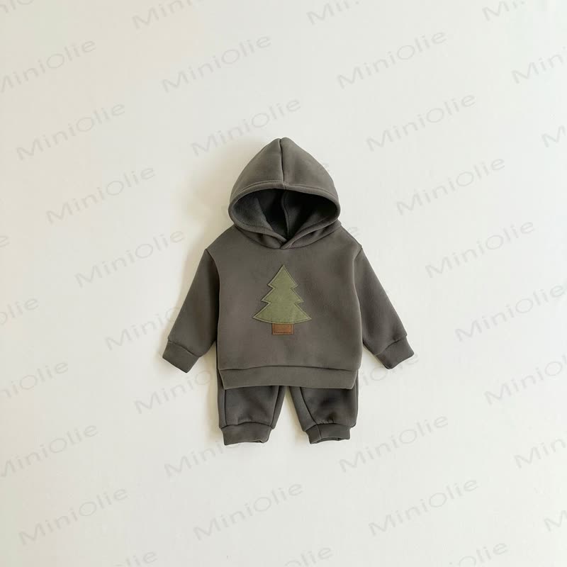 Baby Toddler Tree Applique Hoodie and Jogger Set - Gray - 4Y - image 1