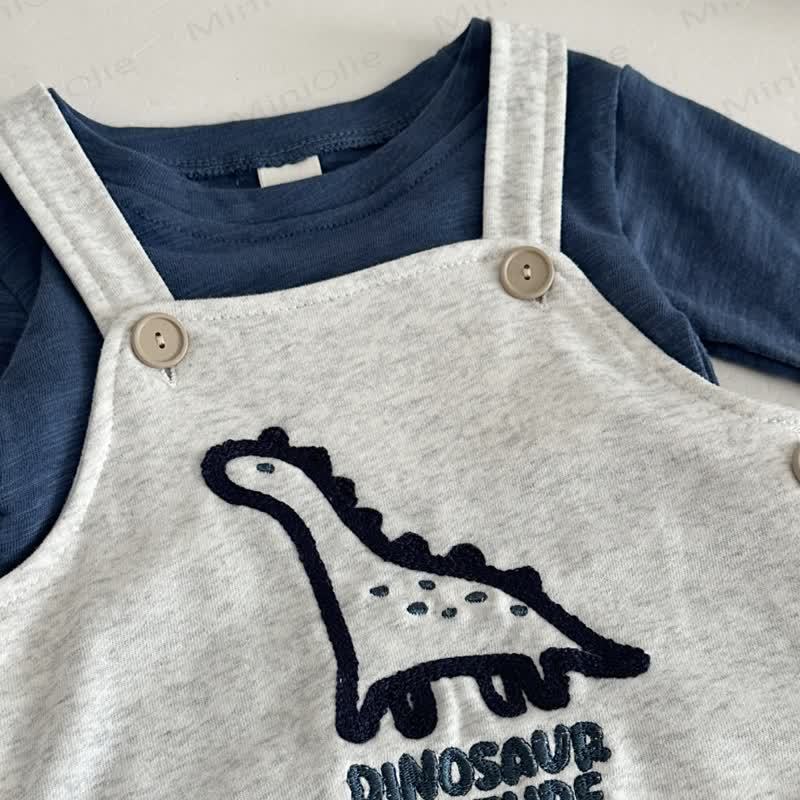 DINOSAUR VENTURE Baby Long Sleeve Tee and Overalls Set - image 4