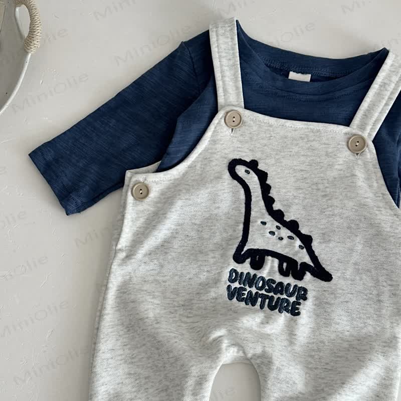 DINOSAUR VENTURE Baby Long Sleeve Tee and Overalls Set - image 5