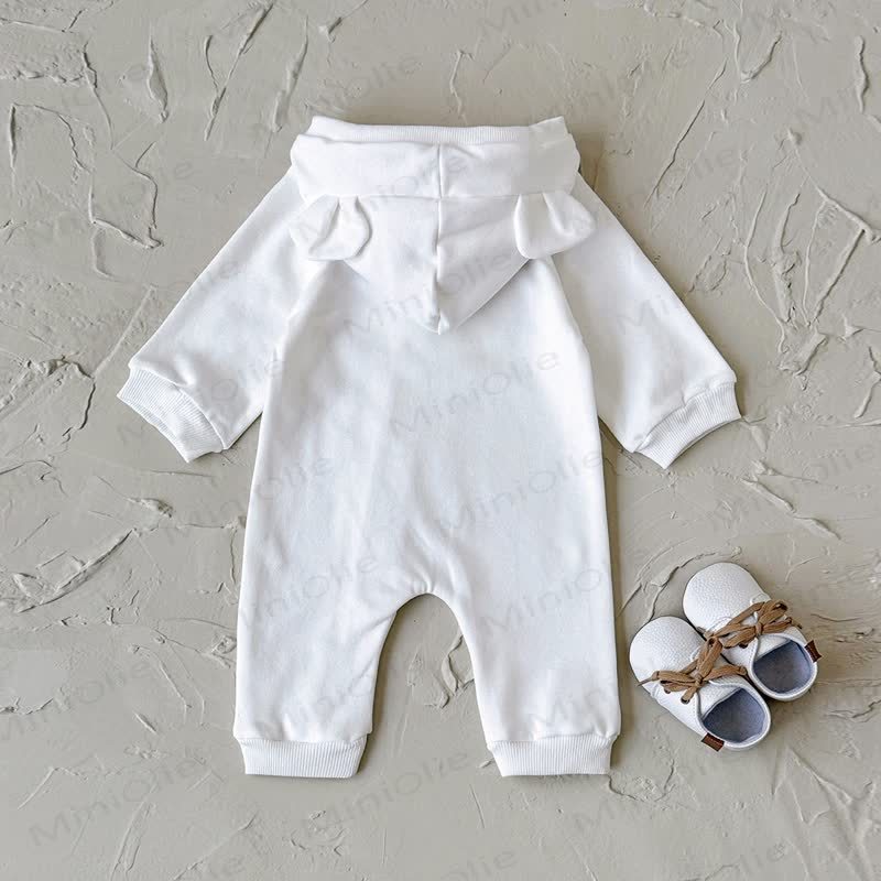 BEAR BABY Baby Bear Ear Hooded Zip Romper - image 5