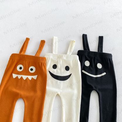 Baby Solid Color Ribbed Top or Halloween Themed Overalls with Hat - image 8