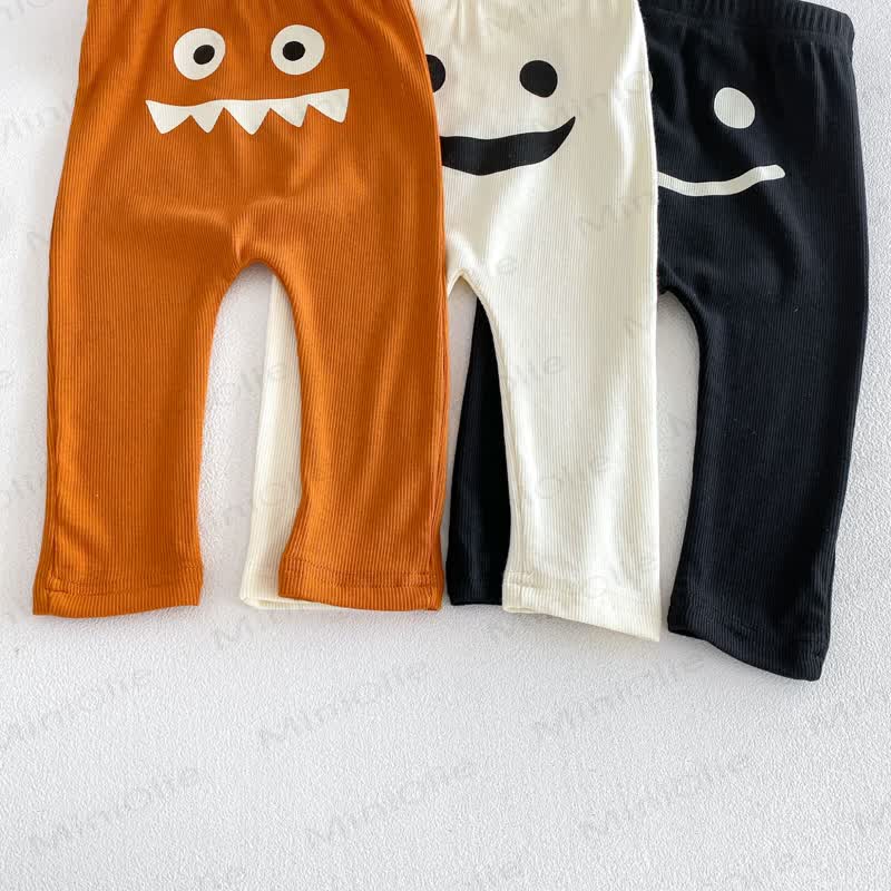 Baby Solid Color Ribbed Top or Halloween Themed Overalls with Hat - image 9