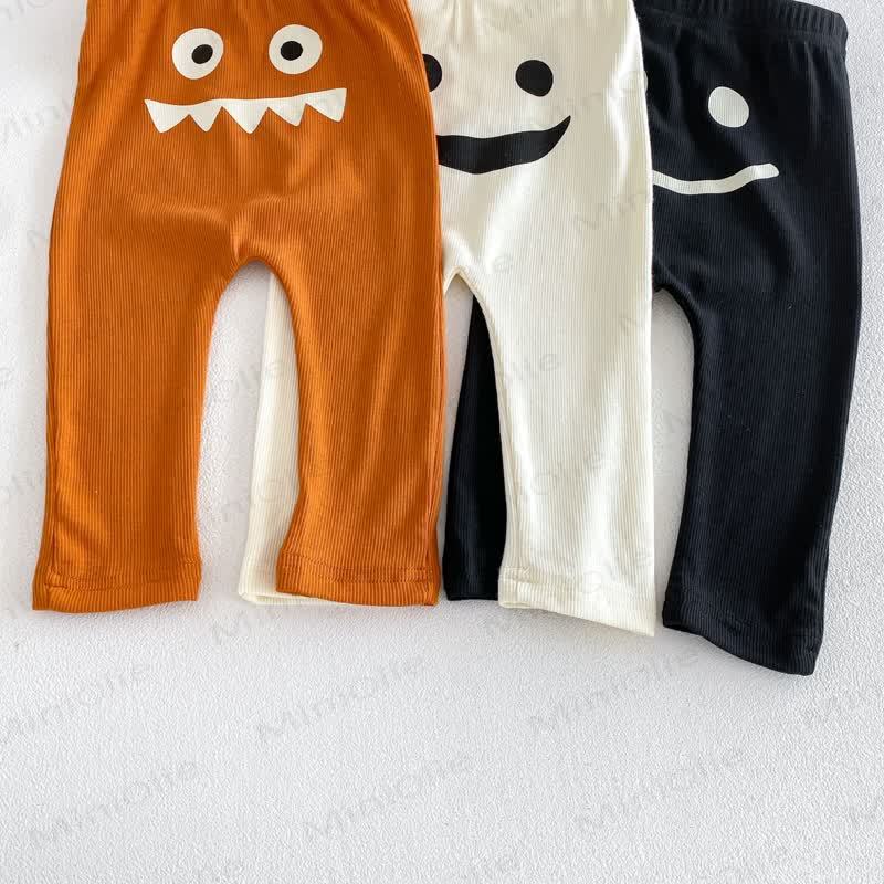 Baby Solid Color Ribbed Top or Halloween Themed Overalls with Hat - image 9