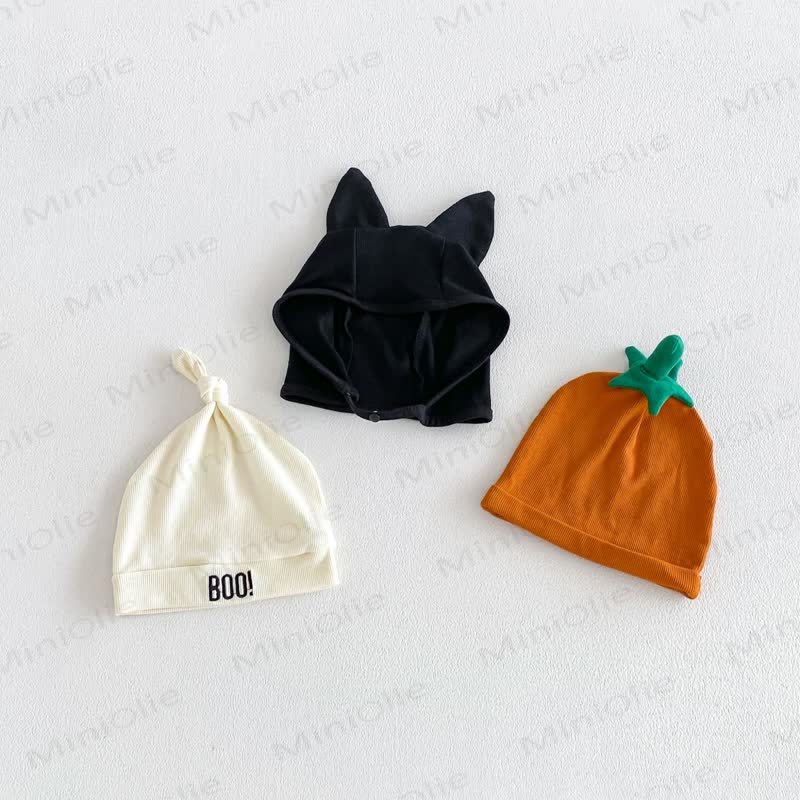 BOO! Baby Ribbed Smile Print Overalls & Hat Set and Solid Color Tee - image 14