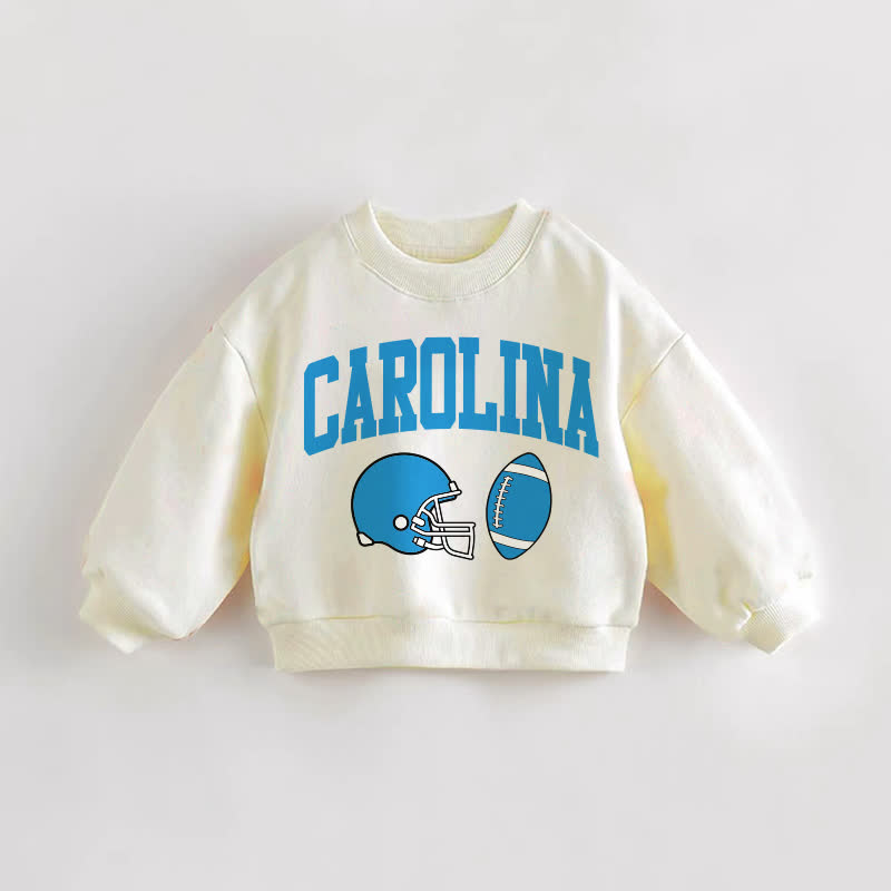 CAROLINA Baby Toddler Football Cream Sweatshirt - Cream - 3-5T - image 1
