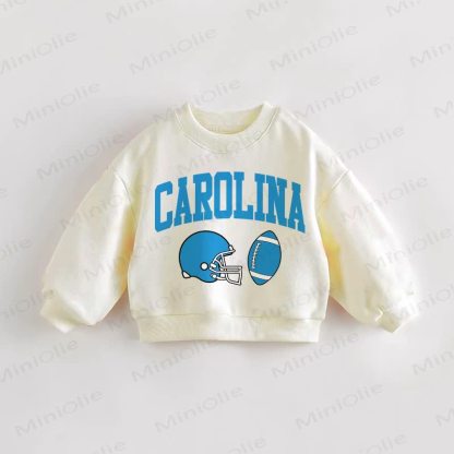 CAROLINA Baby Toddler Football Cream Sweatshirt - Cream - 3-5T - image 1