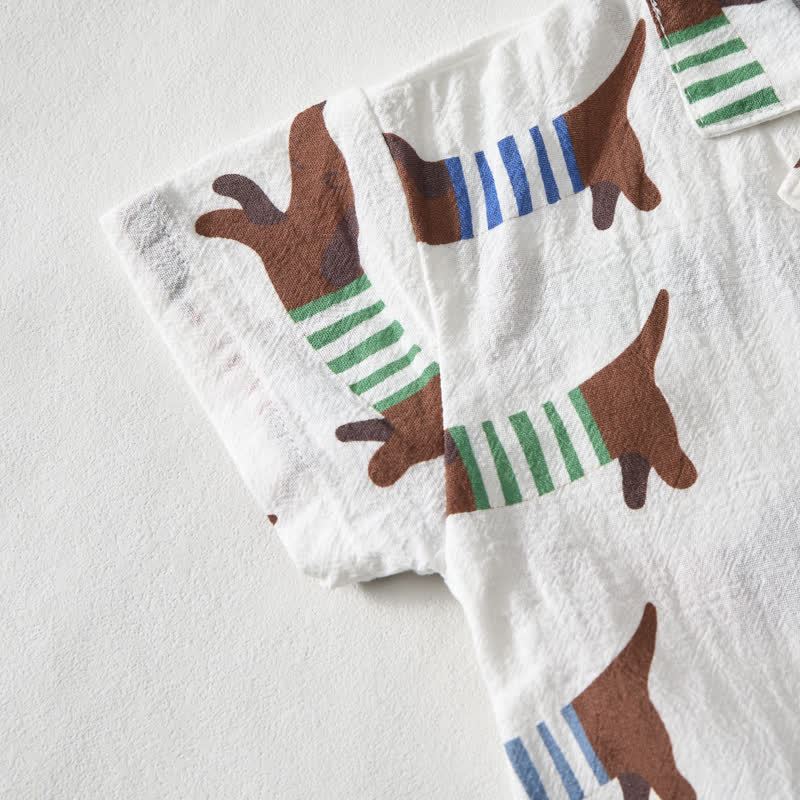 Baby Toddler Dachshund Shirt and Shorts 2-piece Set - image 4