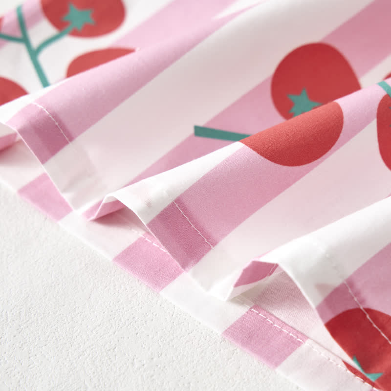 Baby Girls Toddler Pink Striped Tomato Sleeveless 2-piece Set - image 5