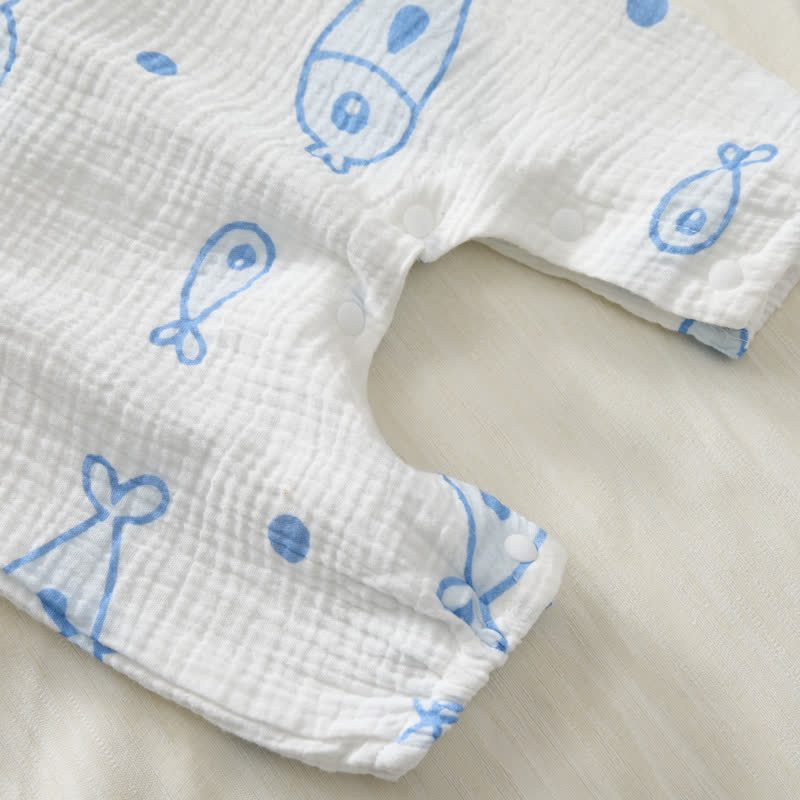 Baby White Fish Romper with Hat - image 5