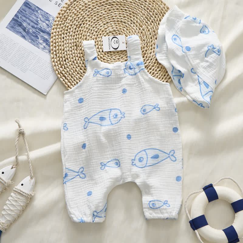 Baby White Fish Romper with Hat - image 2