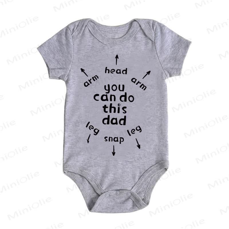 YOU CAN DO THIS DAD Baby Graphic Bodysuit - Gray - 18-24M - image 6