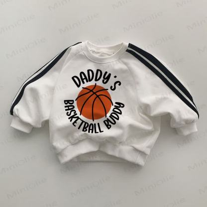 DADDY'S BASKETBALL BUDDY Baby White Sweatshirt - White - 2-3T - image 1