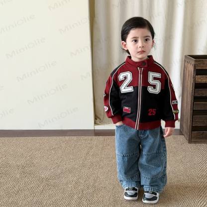 Baby Toddler Retro Varsity 25 Jacket or Washed Denim Pants - image 1