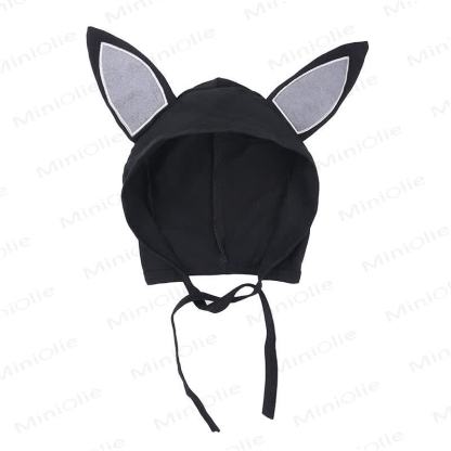 Baby Halloween Bat Wing Black Cotton Romper and Hat - image 5