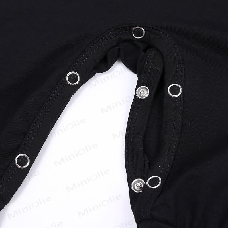 Baby Halloween Bat Wing Black Cotton Romper and Hat - image 11