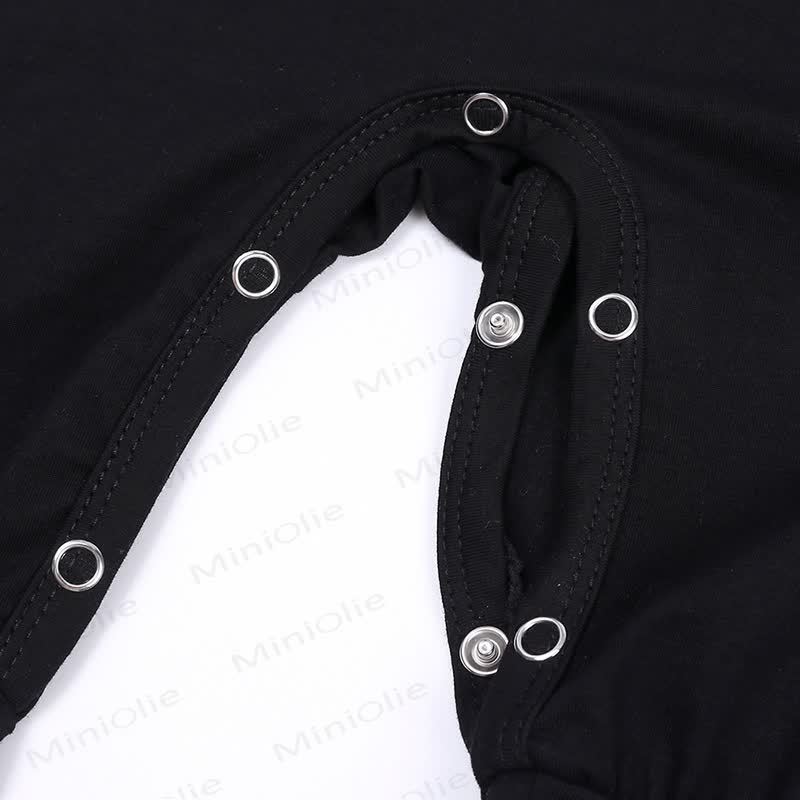 Baby Halloween Bat Wing Black Cotton Romper and Hat - image 11