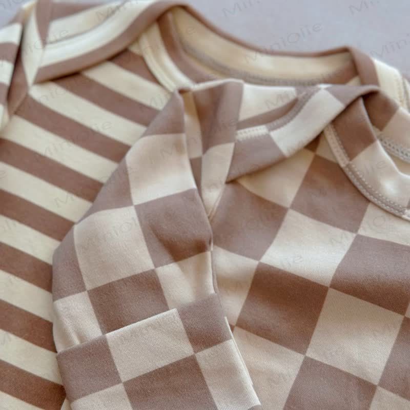 Baby Beige Cotton Romper with Matching Hat - image 7