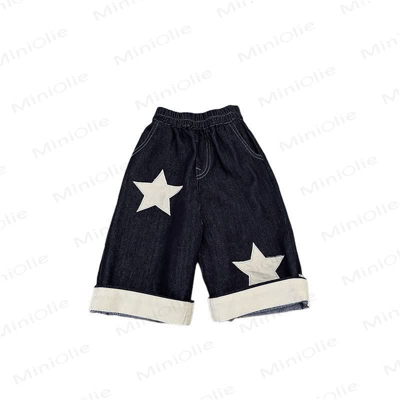 Baby Toddler Colorblock Half Zip Sweater or Denim Pants - Black - 4-5T - image 4
