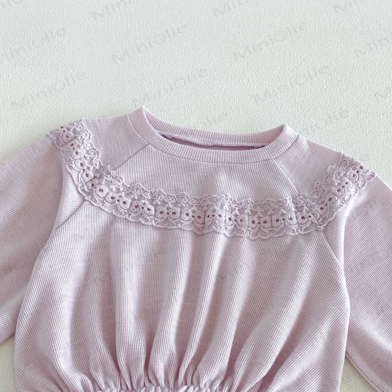 Toddler Baby Solid Color Ruffle Hem Top and Flared Pants 2-piece Set - image 5